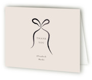 Bow Foil-Pressed Bridal Shower Thank You Cards 