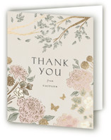 dancing in the garden Foil-Pressed Bridal Shower Thank You Cards 