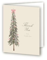Holiday bow Foil-Pressed Bridal Shower Thank You Cards 