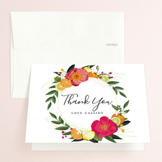 Citrus Brunch Bridal Shower Thank You Cards