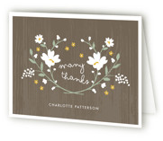 Rustic Wildflowers Bridal Shower Thank You Cards