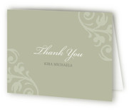 chocolat et crème Bridal Shower Thank You Cards