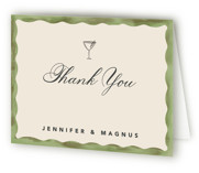 Formal scallop Bridal Shower Thank You Cards