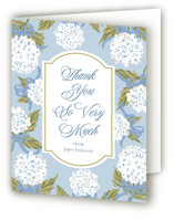 Hydrangea bow bouquets Bridal Shower Thank You Cards