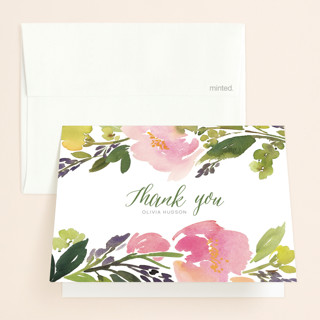 Watercolor Floral Bridal Shower Thank You Cards