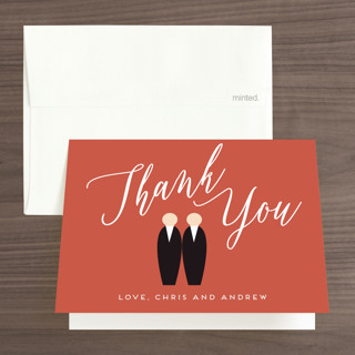Couple's Brunch Bridal Shower Thank You Cards