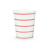 Candy Apple Frenchie Stripes 9 oz Cups - Pack of 8 Party Cups