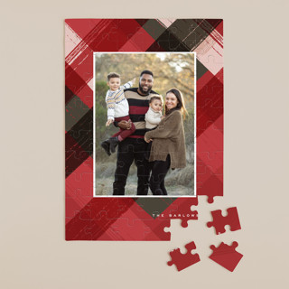 Holiday Plaid 60-Piece Custom Puzzle