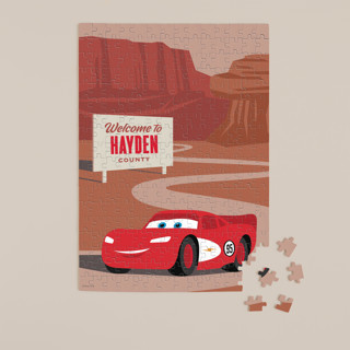 Lightning McQueen Route 66 from Disney and Pixar's Cars 252-Piece Custom Puzzle