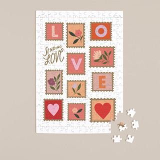 Hearts Stamps 252-Piece Custom Puzzle