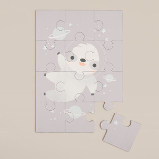 Sloth in Space 12-Piece Art Puzzle