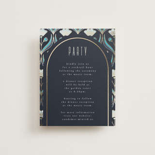 Deco pattern Foil-Pressed Reception Cards