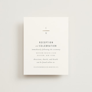 Minimal Monogram Foil-Pressed Reception Cards