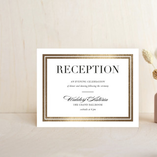 Gilded Frame Foil-Pressed Reception Cards