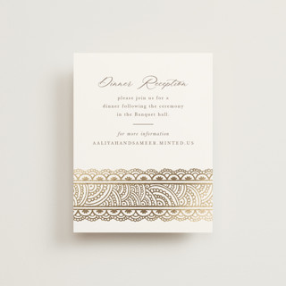 Gilded Henna Foil-Pressed Reception Cards