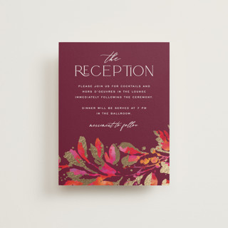Bright abstract Foil-Pressed Reception Cards