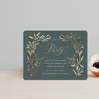 Gilded Foil-Pressed Reception Cards
