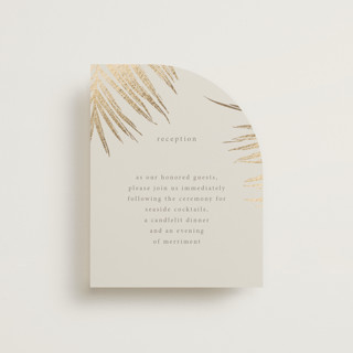 Gilded Palm Foil-Pressed Reception Cards