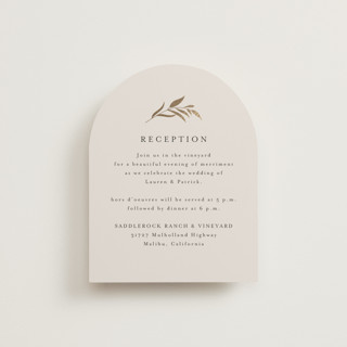 Natural Monogram Foil-Pressed Reception Cards