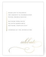 Elegant Flourish Foil-Pressed Reception Cards