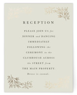 Foil Botanical Frame Foil-Pressed Reception Cards