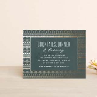 boho glam Foil-Pressed Reception Cards