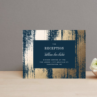Gold Leaf Foil-Pressed Reception Cards