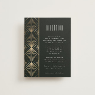 Deco pattern Foil-Pressed Reception Cards