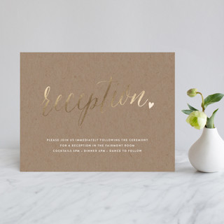 Charming Love Foil-Pressed Reception Cards