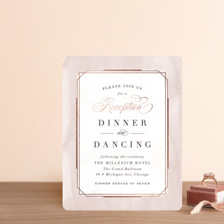 Forever Elegant Foil-Pressed Reception Cards