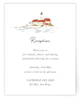 Coastal Bloom Foil-Pressed Reception Cards