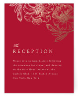 Double Peony Foil-Pressed Reception Cards