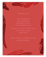 Fiery Foil-Pressed Reception Cards