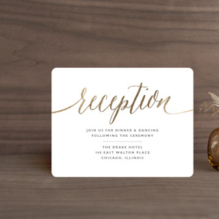 A Sparkly Love Foil-Pressed Reception Cards