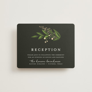 Vines of Green Foil-Pressed Reception Cards