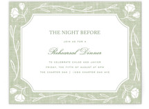 Summer Linen Rehearsal Dinner Cards