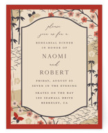 Japanese Textile Rehearsal Dinner Cards