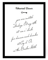 Hotel Rehearsal Dinner Cards