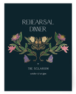 Gilded Tapestry Foil-Pressed Rehearsal Dinner Cards