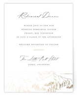 Peaks Foil-Pressed Rehearsal Dinner Cards