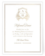Chic Monogram Foil-Pressed Rehearsal Dinner Cards