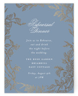 meet me in the garden Foil-Pressed Rehearsal Dinner Cards