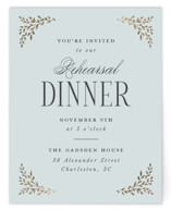 Enchanted Foil-Pressed Rehearsal Dinner Cards