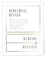 Documentary Foil-Pressed Rehearsal Dinner Cards