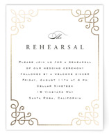 Intertwined Foil-Pressed Rehearsal Dinner Cards