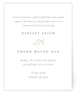 You & Me Foil-Pressed Rehearsal Dinner Cards