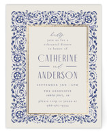 Tiled Romance Foil-Pressed Rehearsal Dinner Cards