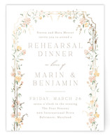 Victorian Trellis Foil-Pressed Rehearsal Dinner Cards