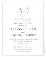 Gilded Ampersand Foil-Pressed Rehearsal Dinner Cards