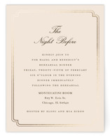 Foil-Pressed Rehearsal Dinner Cards